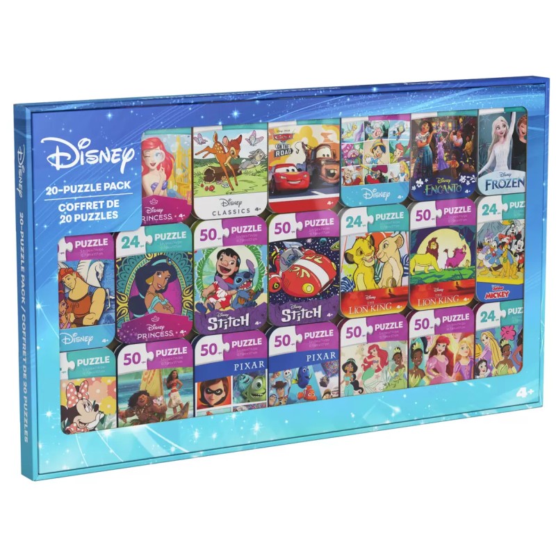 （ディズニー パズル缶 20個セット）24ピース 50ピース パズル プリンセス キャラクター プレゼント ケース 63693