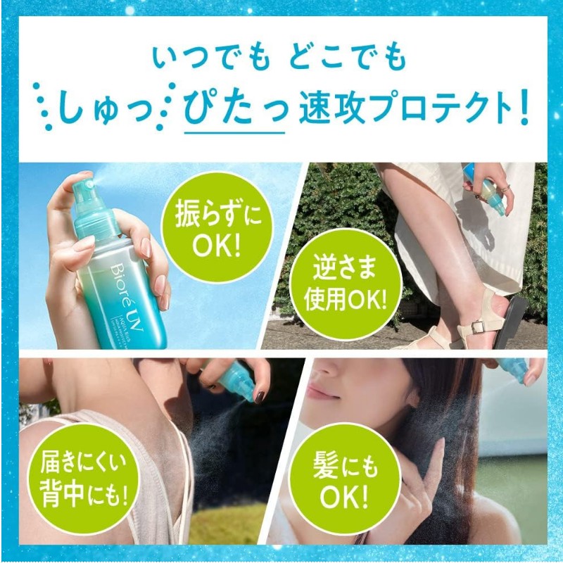 アイテンプ 楽天市場店の【本体2個 つけかえ用1個】 ビオレUV アクアリッチ アクアプロテクトミスト 日やけ止めミスト 60ml SPF50 顔 からだ 日焼け止め スプレー 77637｜アングル3