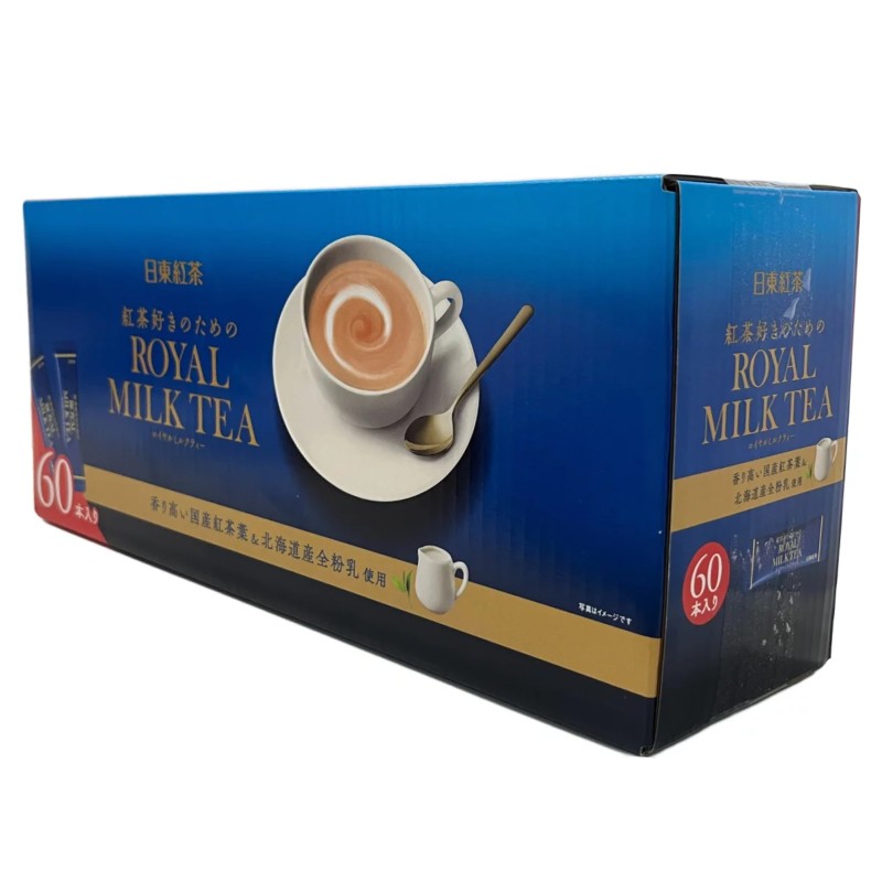 日東紅茶 ロイヤルミルクティー 60本入り 粉末 インスタント 紅茶 ホット アイス ミルク 北海道産全粉乳 紅茶好きのための ROYAL MILK TEA 15059