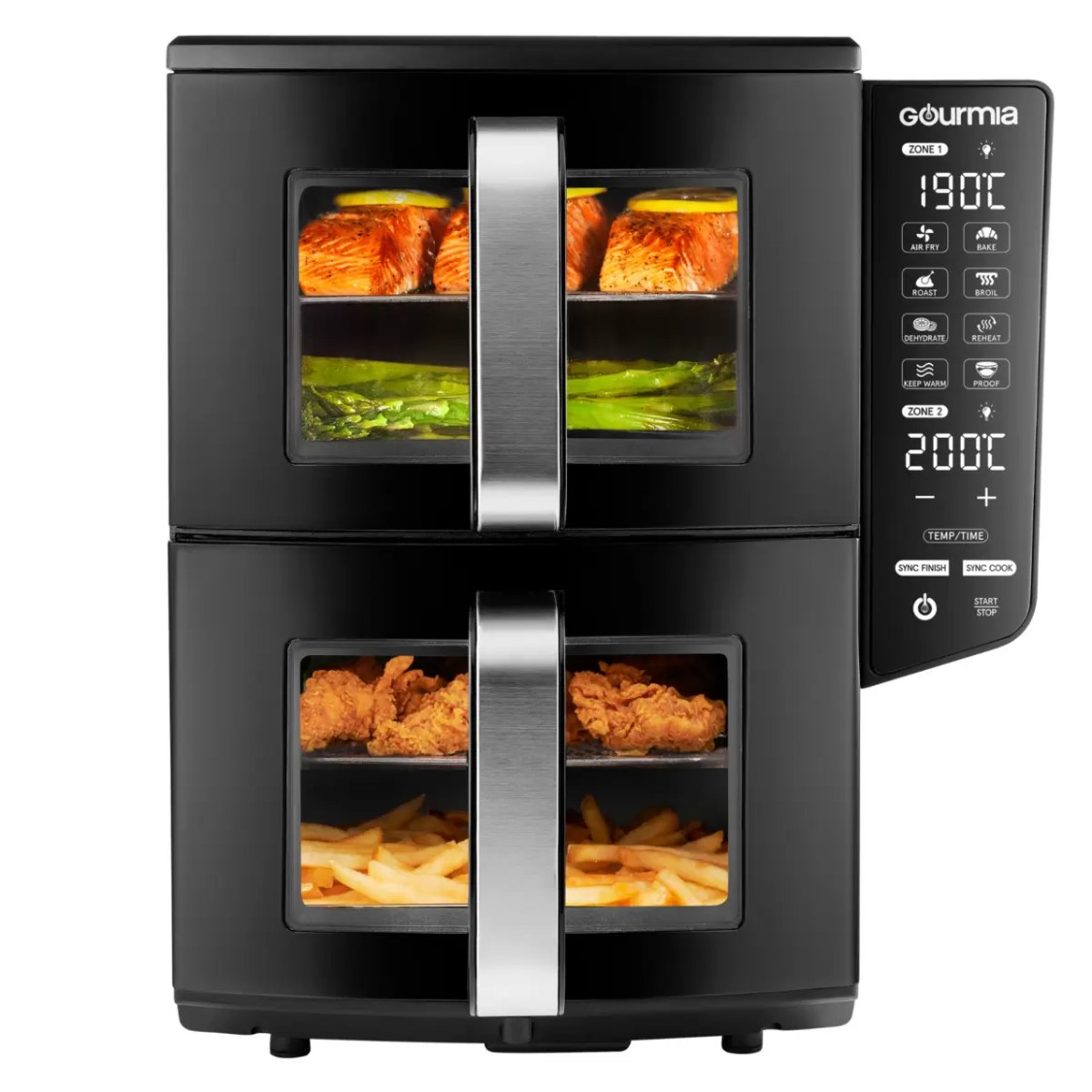 GOURMIA デジタル エアーフライヤー　ノンフライヤー　未使用 ノンフライヤー 大容量 7.6L フライヤー ノンオイルフライヤー エア