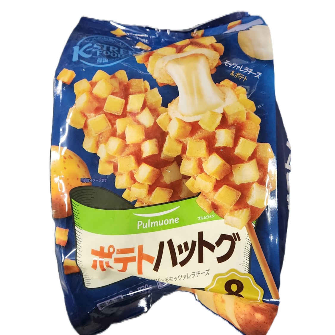 冷凍品 ポテトハットグ 8本入り 冷凍食品 おやつ チーズドッグ チーズ ハットグ プルムウォン トースター レンジ 屋台 韓国 スナック 63068