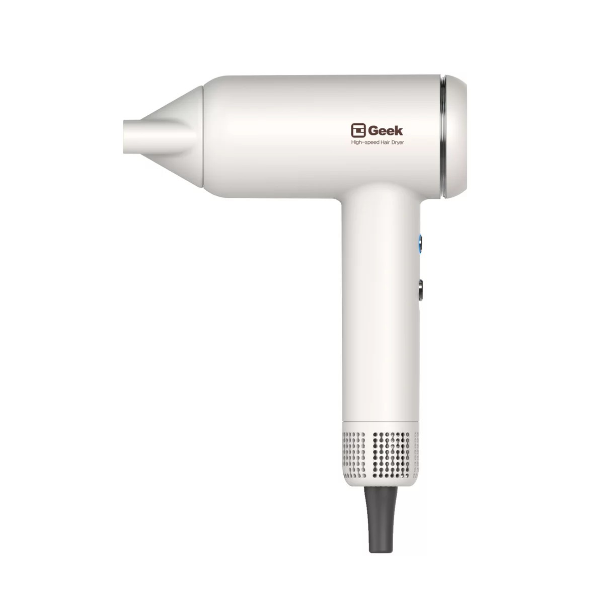 Rakuten - GEEK 大風量 BLDCモーター ヘアドライヤー ホワイト GEK1001WH 小型 超強力風 パワードライヤー 5種類の温度モード セルフクリーニング機能付 83702