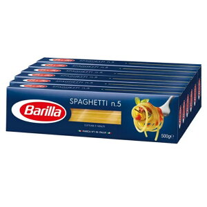 （6箱セット バリラ スパゲッティ（1.8mm）500g×6箱 no,5）BARILLA パスタ ゆで時間9分 3kg 1.7mm イタリア 麺 ミート カルボナーラ ソース 料理 コストコ 14315