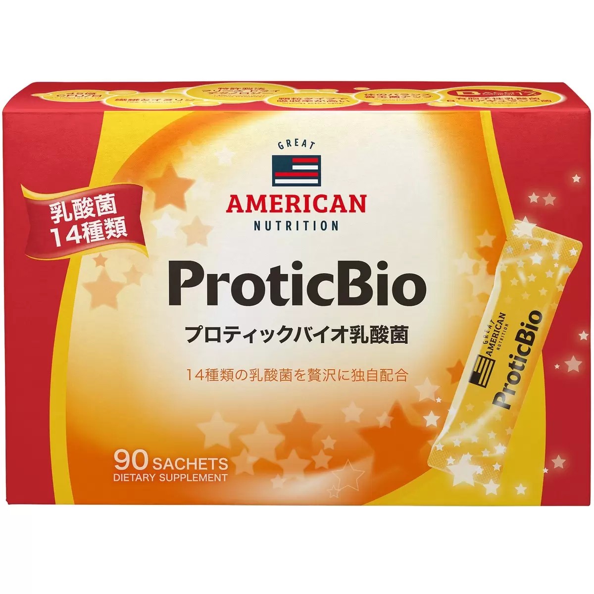 プロティックバイオ乳酸菌 3g 90包 ProticBio 14種類 乳酸菌 腸 顆粒タイプ 体内環境 台湾で人気 コストコ 12243