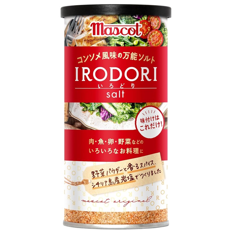 （マスコット IRODORI いろどり 390g）コンソメ風味 万能ソルト 調味料 スパイス 料理 シチリア 岩塩 野菜 パウダー 味付け コストコ 48122