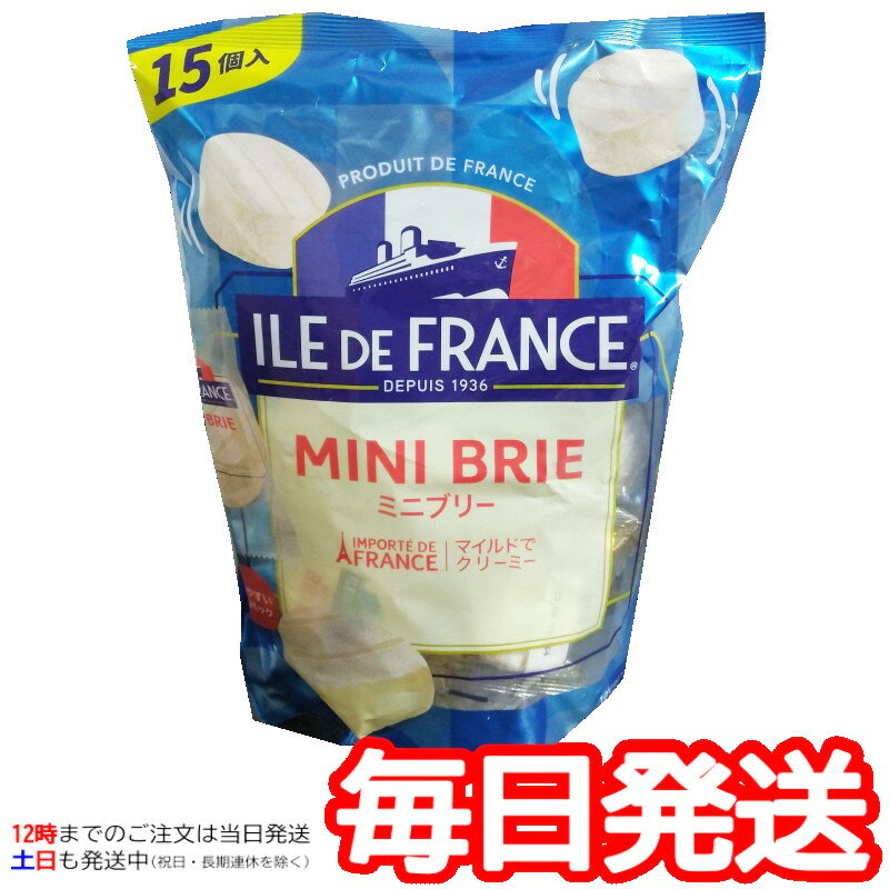 冷蔵品（ILE DE FRANCE ミニブリー チーズ 15個入り）1個25g 個包装 イル ド フランス ワインのお供に おつまみ 594258