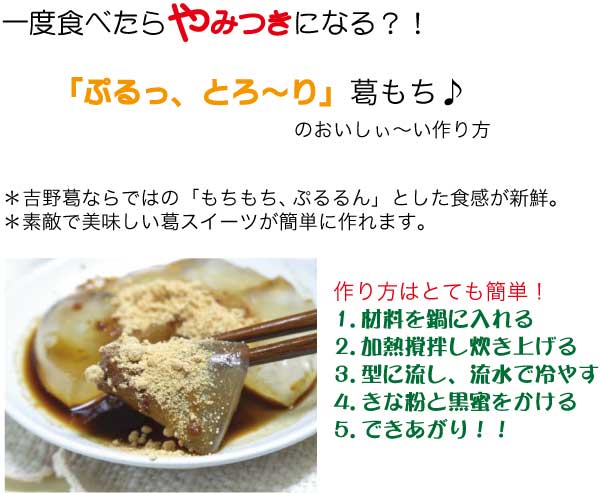ぷるとろ葛餅　手作りセット　[くずもち　葛餅　くず餅　奈良　関西]【手作り】【自由研究】【夏休み】秘密のケンミンSHOW