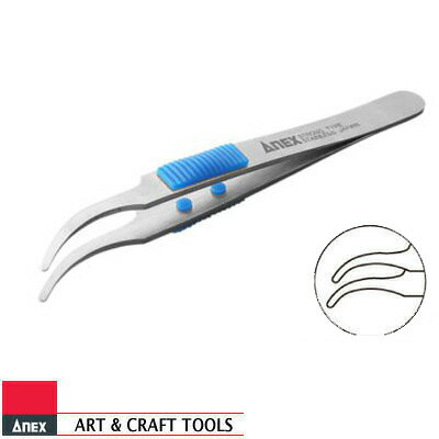 在庫僅少 ANEX 217 高強度 ピンセット 先丸鷲型 120mm