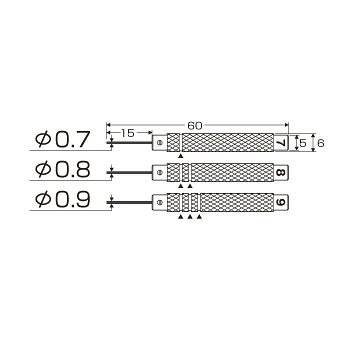 工具のお店i-TOOLS(アイツール)のANEX 68P-3 時計バンド交換工具 バンドピン抜き3本組 （φ0.7-0.8-0.9)｜アングル3