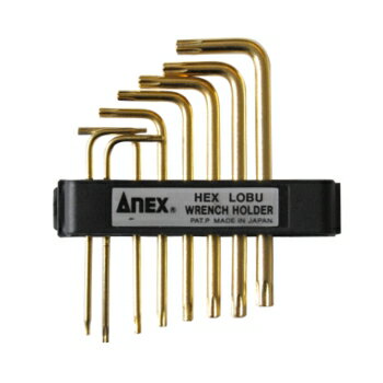 樂天商城 - ANEX 638 L型 ヘクスローブレンチ穴付8本組 ホルダー付