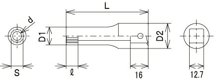 FPC 4SD20 ディープソケット 12角 差込角12.7mm 対辺20mm 2