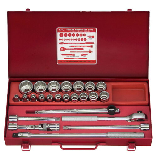 樂天商城 - FPC S4118(ISO-12P) ソケットレンチセット 差込角12.7mm 26pc