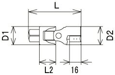 FPC UJ421 ユニバーサルジョイント 差込角12.7mm