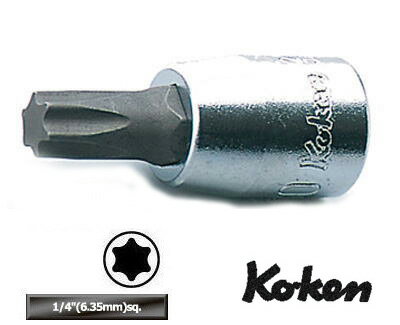 Ko-ken 2025-28-T10 1/4"差込 トルクス ビットソケット 全長28mm T10 コーケン / 山下工研