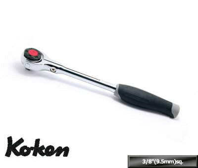 Ko-ken 3776J 3/8"差込 スイベルヘッド ラチェットハンドル （樹脂) 全長280mm コーケン / 山下工研