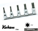 Ko-ken RS3027/5L50 3/8"差込 CVビットソケット レールセット 全長50mm 5ヶ組 純正収納ケース付 コーケン/山下工研
