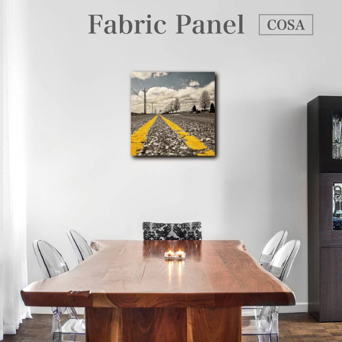 ファブリックパネル 道路 正方形 道 車道 夜景 街 線路 パネル アート お洒落 デザイン 北欧 壁掛け 飾..