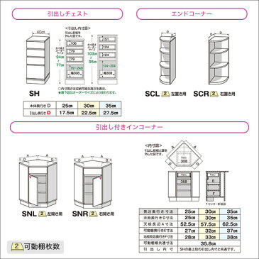 セミオーダー カウンター下収納 【引戸シリーズ】 引出し付き インコーナー 左開き 奥行25cm おしゃれ シンプル デザイン サイズオーダー 完成品 開梱設置 選べるカラー レイアウト 日本製 スタイリッシュ