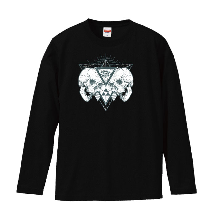 ロングスリーブ ロンT 長袖 スカル ドクロ ロックrock ファッション プランド メンズ レディース 長袖 MENS S M L XL XXL T-SHIRT プリント 大きいサイズ ビックシルエット