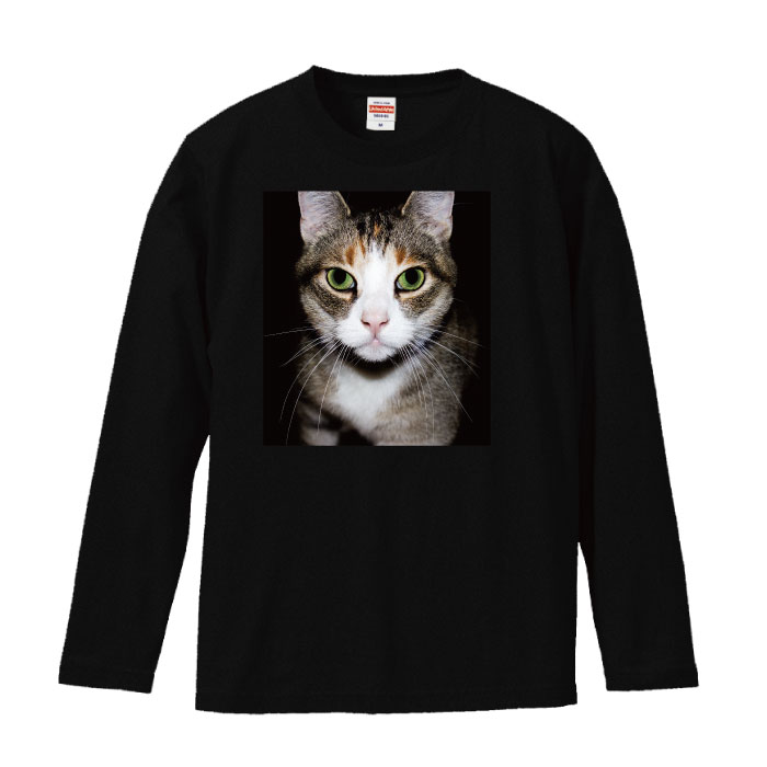 ロングスリーブ ロンT 長袖 フォト 猫 ネコ ねこ キャット ペット 動物 三毛猫 癒し 可愛い メンズ レディース 長袖 MENS S M L XL XXL T-SHIRT 大きいサイズ ビックシルエット