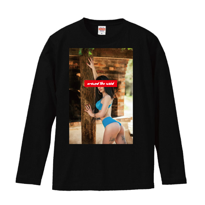 【 ※ポイント10倍※ 39ショップ買い周り 期間限定 8/19 20:00~ 8/23 01:59】 ロングスリーブ ロンT girl セクシー ビキニ 水着 sexy 女性 刺青 ストリート タトゥー tattoo 長袖 メンズ レディース 長袖 MENS S M L XL XXL T-SHIRT 大きいサイズ ビックシルエット