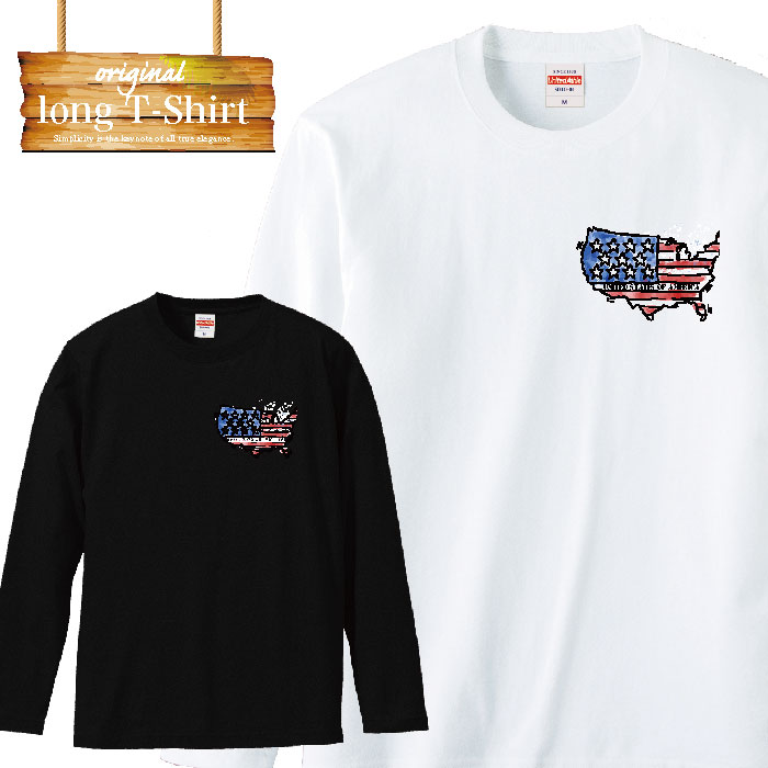 ロングスリーブ ロンT USA アメリカ ルート ROUTE 66 鷲 nyc ニューヨーク 星条旗 自由の女神 army アーミー 西海岸 カジュアル サーフファッション 長袖 メンズ レディース 長袖 MENS S M L XL