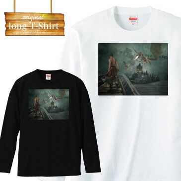 ロングスリーブ ロンT RPG ドラゴン 勇者 冒険 ファッション 長袖 メンズ レディース 長袖 MENS S M L XL XXL T-SHIRT 大きいサイズ ビックシルエット