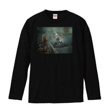 ロングスリーブ ロンT RPG ドラゴン 勇者 冒険 ファッション 長袖 メンズ レディース 長袖 MENS S M L XL XXL T-SHIRT 大きいサイズ ビックシルエット