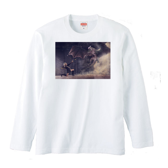 【※ゲリライベント開催 10%OFF 割引クーポン発行中※ 期間限定 4/1〜4/8まで！】 ロングスリーブ ロンT RPG ドラゴン 勇者 冒険 ファッション 長袖 メンズ レディース 長袖 MENS S M L XL XXL T-SHIRT 大きいサイズ ビックシルエット