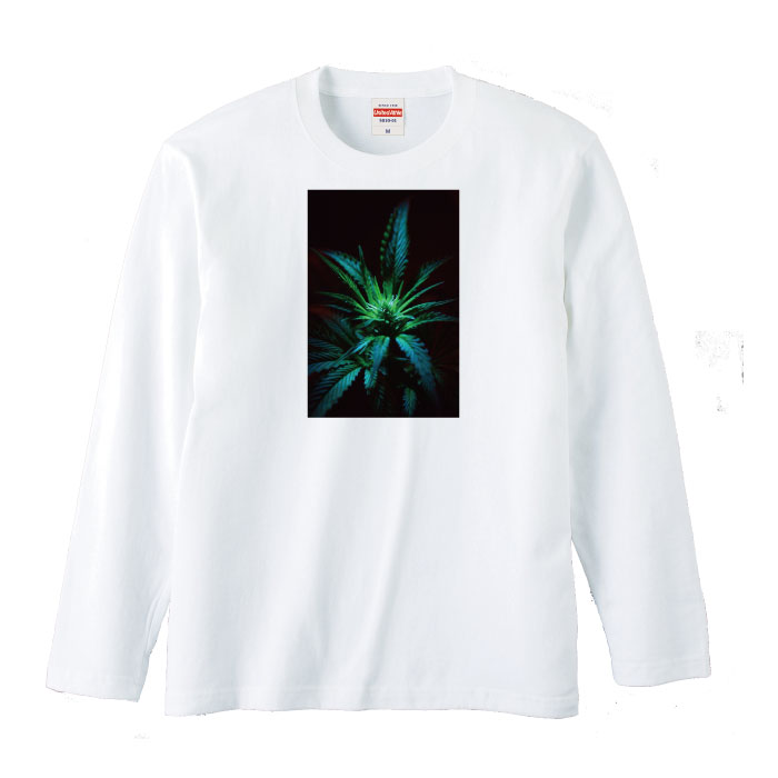 【※ポイント5倍 当店限定キャンペーン※ 11/5 21:00〜11/16 23:59】ロングスリーブ ロンT 巻煙草 レゲエ レゲエ hiphop 植物 自然 草 パープルヘイズ パープル 麻 緑 植物草 ファッション 長袖 メンズ レディース 長袖 MENS S M L XL XXL T-SHIRT 大きいサイズ
