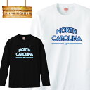 【※ポイント5倍※ お買い物マラソン限定 11/4 20:00～11/11 01:59】ロングスリーブ ロンT North Carolina ノースカロライナ ブルー 大学 カレッジ 星条旗 ヴィンテージ street ストリート ブランド ユナイテッド デザイン ファッション 流行 デザイン ロゴ 長袖 ビ