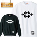 【※ポイント5倍 当店限定キャンペーン※ 10/25 00:00〜10/30 23:59】スウェット トレーナー 長袖 エスニック柄 デザイン プランド ストリ...