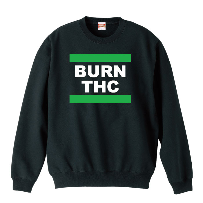 スウェット トレーナー 長袖 BRUN 植物 レゲエ 草 hiphop レゲエ 草 緑 煙 オリジ...