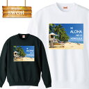 スウェット トレーナー 長袖 aloha アロハ ハワイ ホノルル Honolulu プリント オリジナル 男女兼用 メンズ レディース アパレル 秋冬 裏パイ...