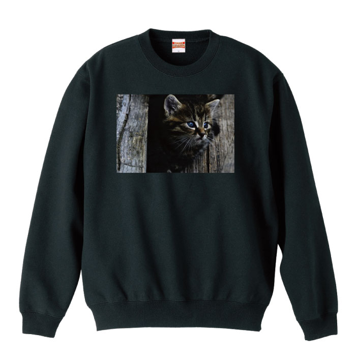 スウェット トレーナー 長袖 ねこ 猫 ネコ cat ヴィンテージ 男女兼用 メンズ レディース アパレル 秋冬 裏パイル生地 綿100% S M L XL XXL 大きいサイズ ビックシルエット オーバーサイズ
