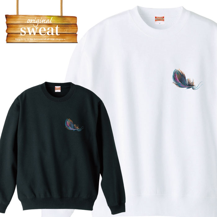 スウェット トレーナー シンプル フェミニン 羽 ネイティブ native エスニック アメカジ カジュアル おそろいコーデ メンズ レディース アパレル ワンポイント 流行 トレンド