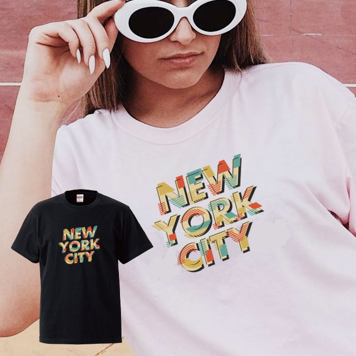 newyork ニューヨーク 市 america USA 都市 new york city print T シャツ Tシャツ プリント デザイン プランド アパレル 服 洋服 メール便 送料無料
