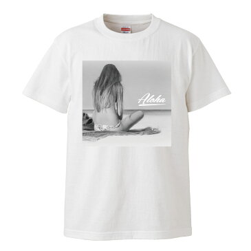 hawaii aloha ハワイアン ビーチ sexy セクシー 水着 ビキニ summer トロピカル ホノルル ワイキキ 写真 フォト フォトT Tシャツ プリント デザイン プランド アパレル 服 洋服 メール便 送料無料