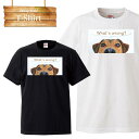 犬 いぬ ワンコ わんこ 動物 アニマル dog animal 可愛い cute モノクロ ロゴ 写真 フォト フォトT Tシャツ プリント デザイン 洋服 t-shirt 白 黒 ホワイト ブラック