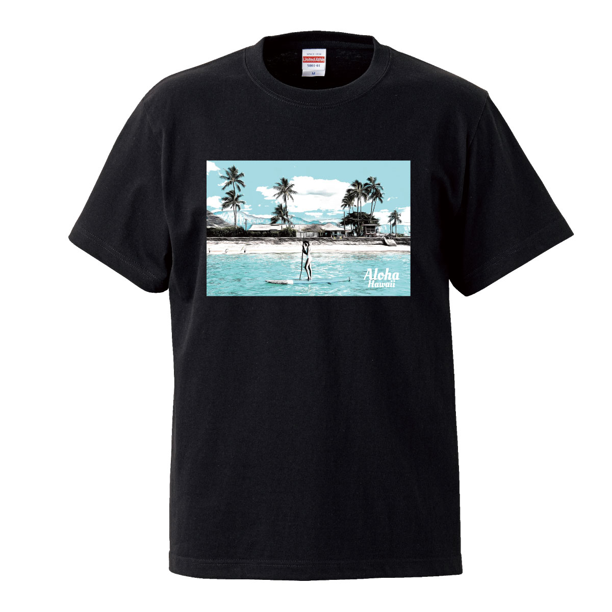 Tシャツ でかT TRON XXL XXXL　2L 3L BIG 大きめ haloha hawaii アロハ ハワイ ロングビーチ カリフォルニア summer トロピカル ピクチャー 写真 フォト フォトT プリント デザイン プランド アパレル 服 洋服 メール便 送料無料
