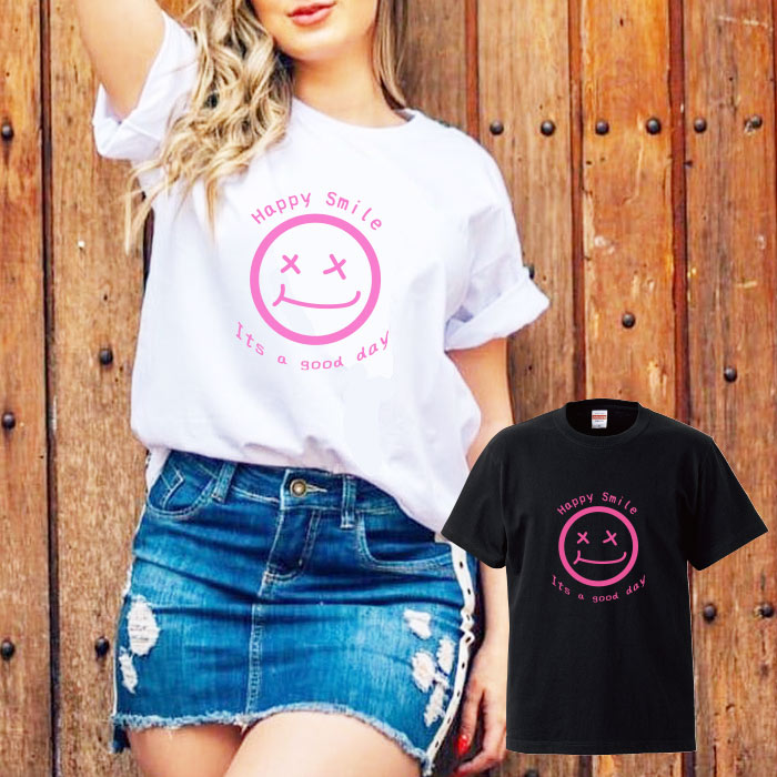 smile スマイル ニコちゃん ニコニコ aloha アロハ california カルフォルニア ハワイ hawaii beach ビーチ summer ロゴ 写真 フォト フォトT Tシャツ プリント デザイン 洋服 t-shirt 白 黒