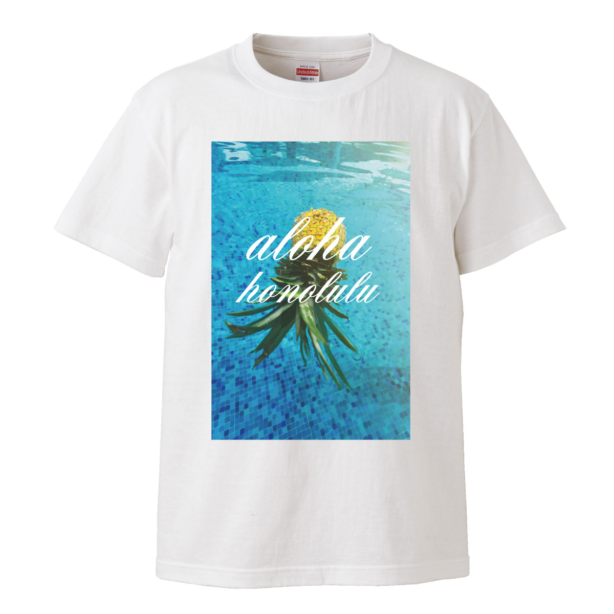 aloha hawaii ハワイアン プール パイナップル アロハ グアム パイン honolulu ホノルル 水着 休暇 ンス 夏休み Tシャツ T-shirt ティーシャツ 半袖 大きいサイズあり big size ビックサイズ box logo