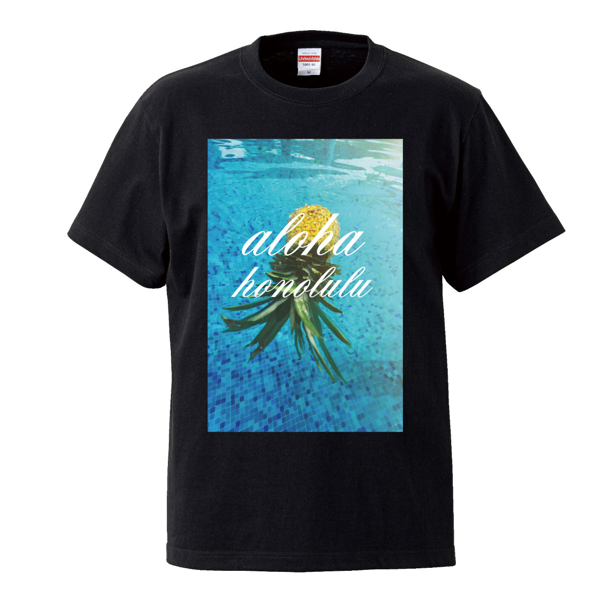 aloha hawaii ハワイアン プール パイナップル アロハ グアム パイン honolulu ホノルル 水着 休暇 ンス 夏休み Tシャツ T-shirt ティーシャツ 半袖 大きいサイズあり big size ビックサイズ box logo