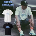 ノースカロライナ North Carolina crips バスケ カレッジ Tシャツ street ストリート hiphop B系 gang ギャングスタ ロゴ logo デザイン T-shirt ティーシャツ 半袖 大きいサイズあり big size ビ