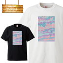 【※夏の限定ゲリラ開催10%OFF 割引クーポン発行※ 7/15~7/21まで!】 Tシャツ 半袖 トップス 半袖シャツ カットソー マーブル アート カラフル 英字 英語 文字 英文 シンプル 水色 紫 淡い ポップ フェミニン お洒落 可愛い かっこいい デザイン