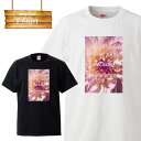 TRON 楽天市場店で買える「【※ポイント5倍 当店限定キャンペーン※ 10/25 00:00〜10/30 23:59】Tシャツ 半袖 トップス 半袖シャツ カットソー フラワー 花 花柄 ダリア ピンク キュート 乙女 植物 ハート 英語 文字 花びら 英文 LOVE らぶ お洒落 可愛い かっこいい デザイン 人気 黒Tシャツ」の画像です。価格は4,070円になります。