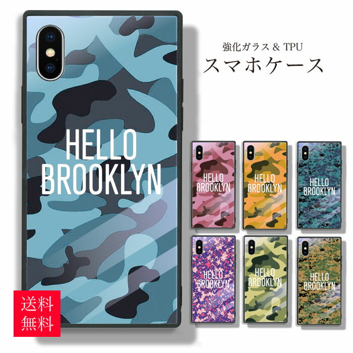 乐天商城 - スマホケース iPhone x ケース iphone8ケース iPhone7 iPhone6s plus ハードケース 強化ガラス ブルックリン NYC デザイン 高級感 スマホカバー 携帯ケース アイフォンケース スクエア型 四角 耐衝撃 背面ガラス