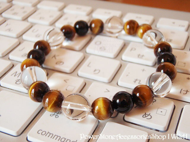 【50%OFF】 パワーストーン ブレスレット メンズ タイガーアイ 水晶 オニキス ブレス | 天然石 ブレスレット アクセサリー 誕生石 プレゼント 誕生日...
