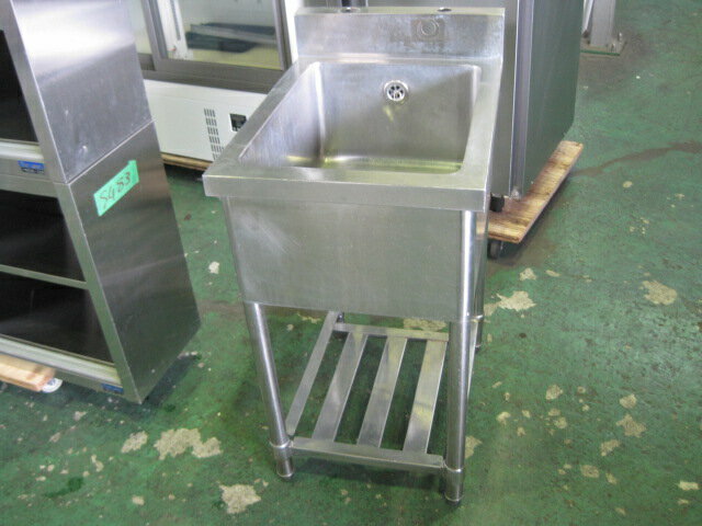樂天商城 - 【中古】1槽シンク　C8485　BGあり(H100xD50mm)　［W450xD600xH800mm］