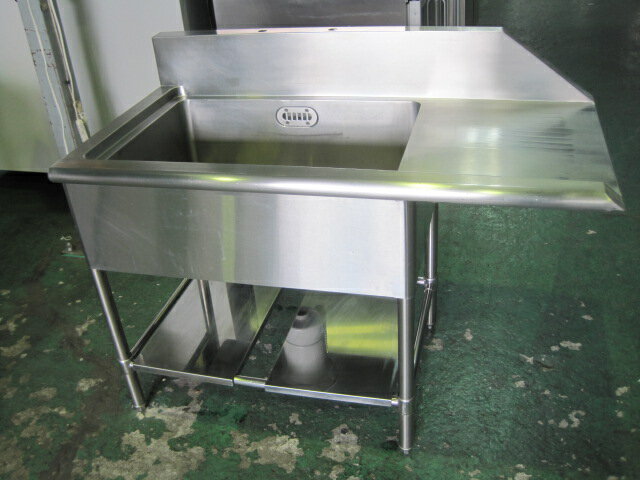 乐天商城 - 【中古】ソイルド1槽シンク　C8501　BGあり(H150xD60mm)　［W1220xD640xH800mm］